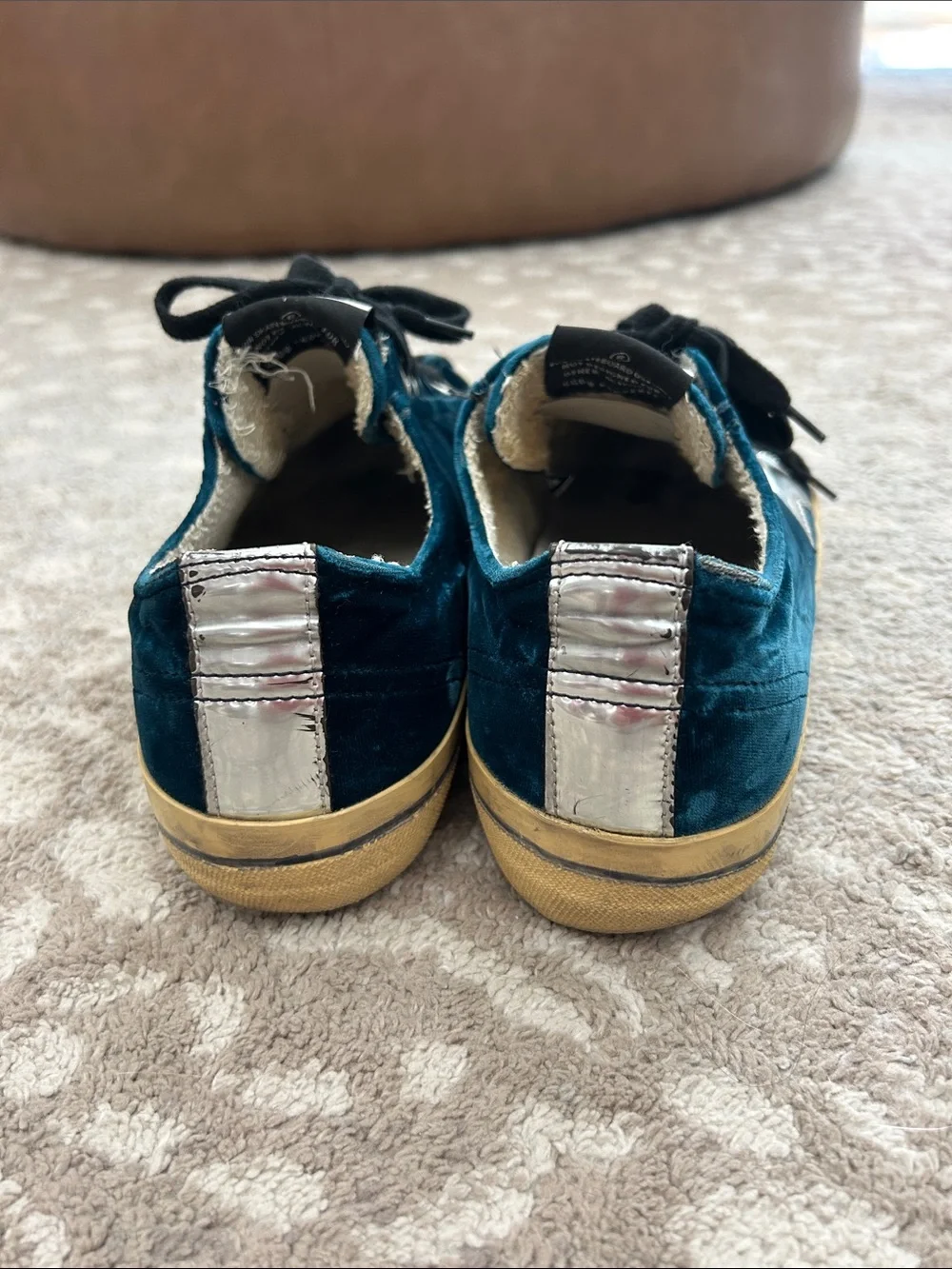 Golden Goose velvet teal
